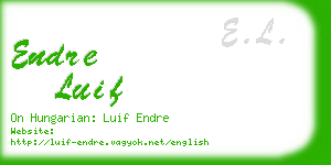 endre luif business card